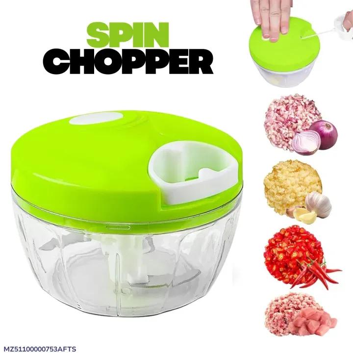 Spin Chopper 300Ml ABS Plastic Multicolor Kitchen Essential