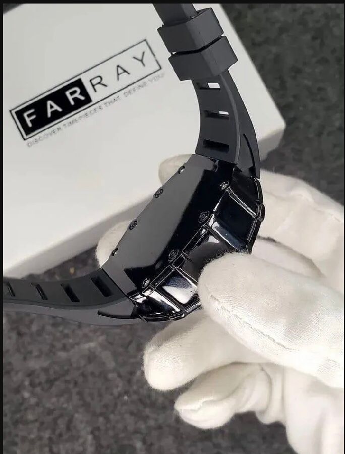 Rischard Black Belt Skeleton Watch