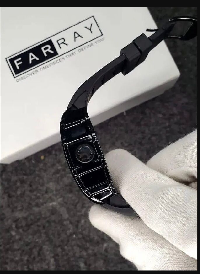 Rischard Black Belt Skeleton Watch