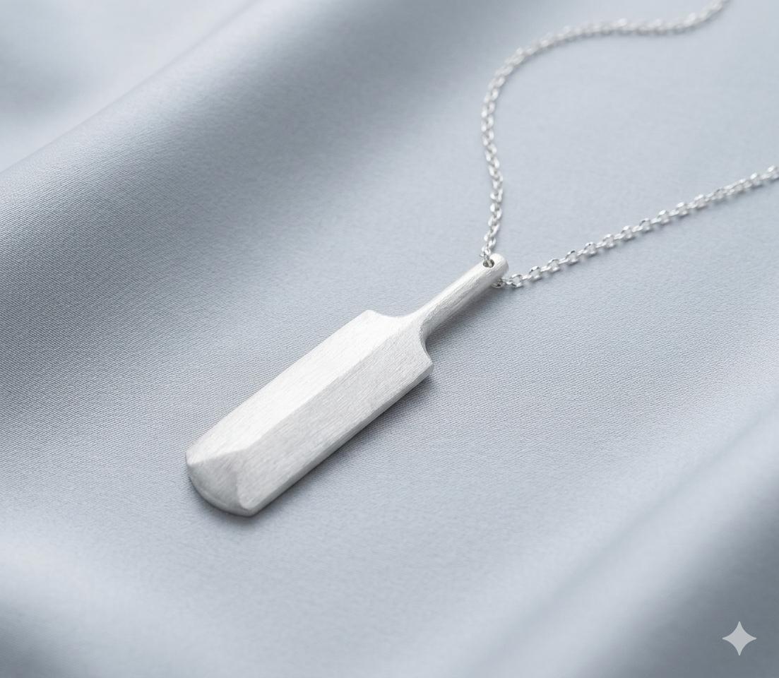 Stylish Cricket Bat Pendant Necklace